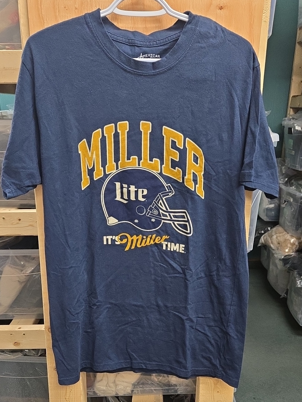 American Needle Inc. Size M Navy Miller Lite Cotton T-Shirt